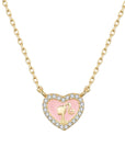 BARBIE™ PINK PAVÉ HEART NECKLACE