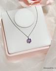 STARRY FLORAL BIRTHSTONE PENDANT