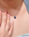STARRY FLORAL BIRTHSTONE PENDANT