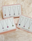 STARRY FLORAL BIRTHSTONE PENDANT