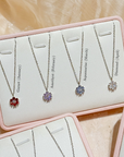STARRY FLORAL BIRTHSTONE PENDANT