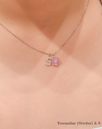 STARRY FLORAL BIRTHSTONE PENDANT