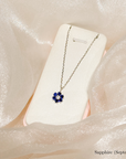 STARRY FLORAL BIRTHSTONE PENDANT