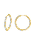 HOLLY - Diamond Simulant Hoop Earrings