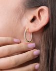 HOLLY - Diamond Simulant Hoop Earrings