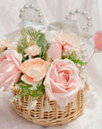 STARRY FLORAL BEAR BASKET