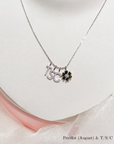 STARRY INITIAL AND NUMBER PENDANT