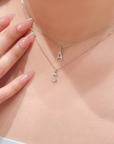 STARRY INITIAL AND NUMBER PENDANT