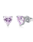 PENELOPE - Heart-Cut Diamond Simulant Stud Earrings