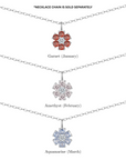 STARRY FLORAL BIRTHSTONE PENDANT