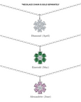 STARRY FLORAL BIRTHSTONE PENDANT