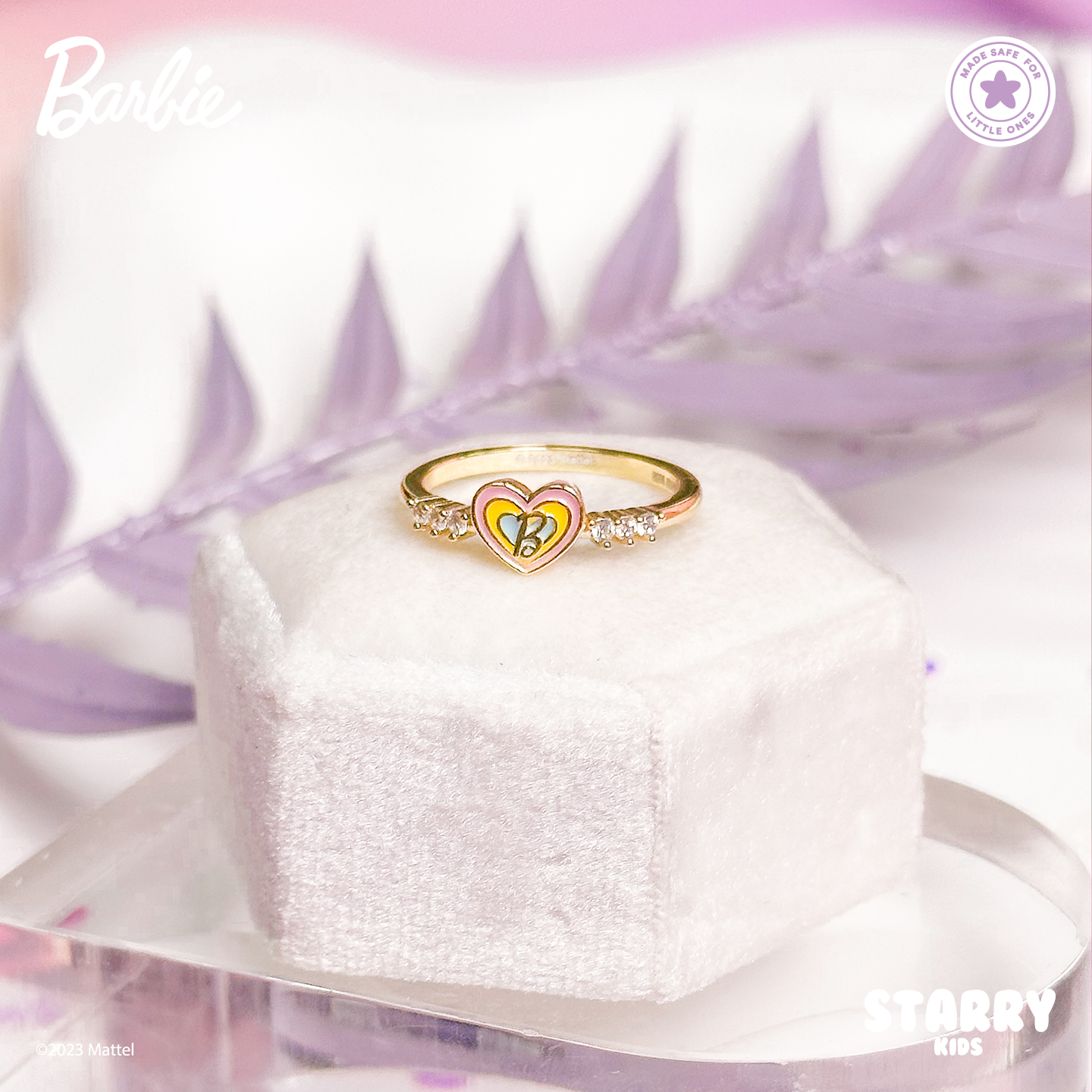 Rainbow sale heart ring