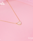 BARBIE™ PINK PAVÉ HEART NECKLACE