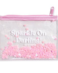 "SPARKLE ON DARLING" CLEAR POUCH