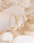 HOLLY - Diamond Simulant Hoop Earrings