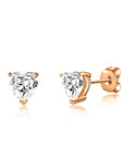 PENELOPE - Heart-Cut Diamond Simulant Stud Earrings
