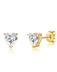 PENELOPE - Heart-Cut Diamond Simulant Stud Earrings