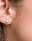 PENELOPE - Heart-Cut Diamond Simulant Stud Earrings