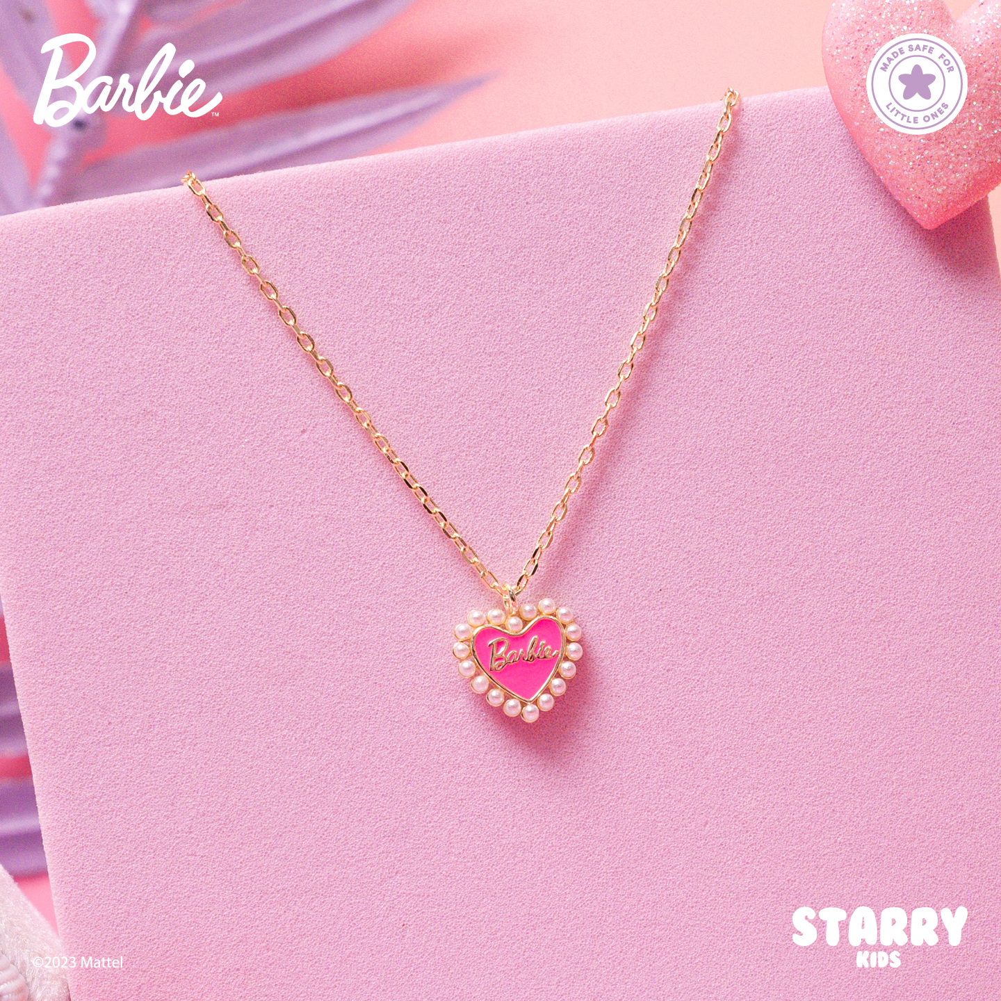 BARBIE™ PEARLY HEART NECKLACE [KIDS]