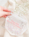 "SPARKLE THE BRIGHTEST" CLEAR POUCH