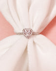 NICOLETTE - Heart-Cut Diamond Simulant Halo Ring