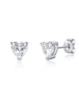 PENELOPE - Heart-Cut Diamond Simulant Stud Earrings