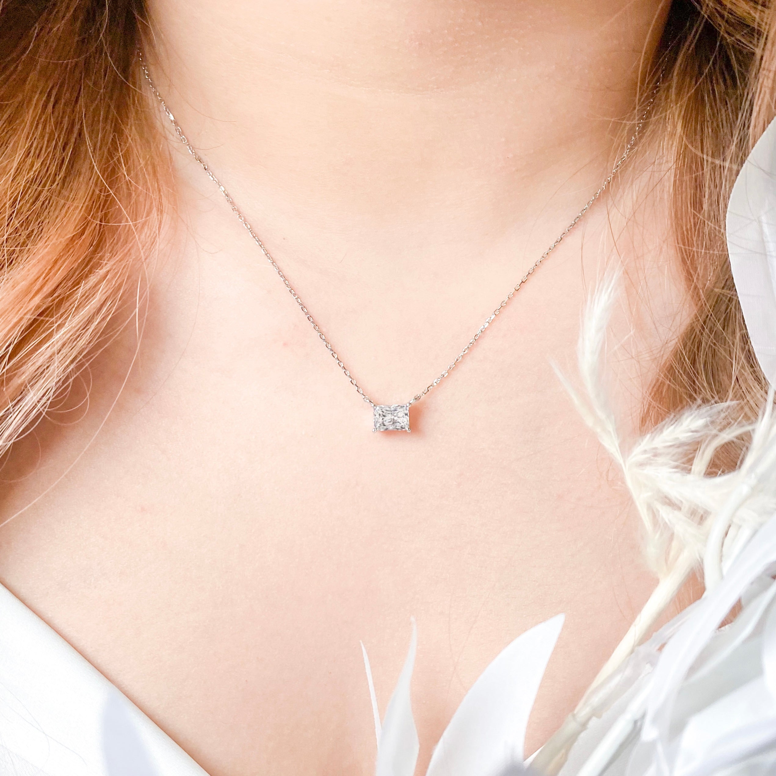 【TATIANA】Emerald Cut Crystal Mood Necklace★送料無料★2色 IMG_3147-003-1-