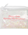 "SPARKLE THE BRIGHTEST" CLEAR POUCH