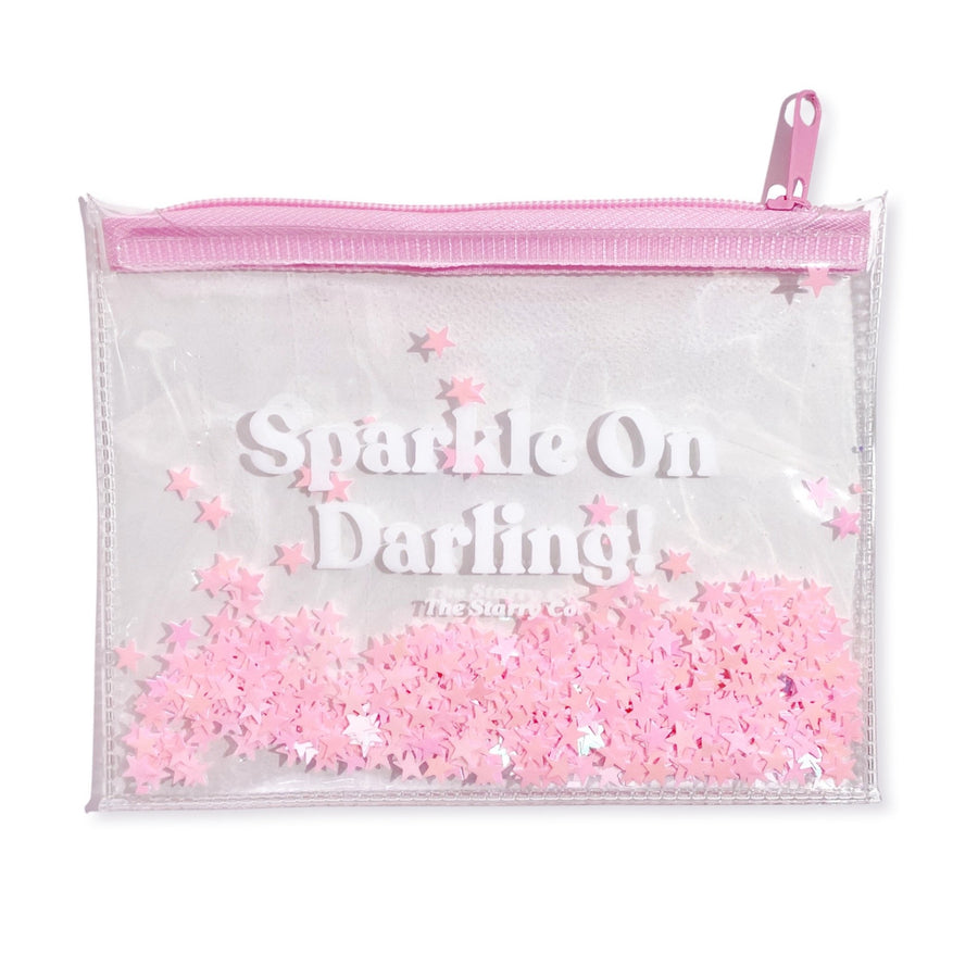 "SPARKLE ON DARLING" CLEAR POUCH