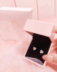 PENELOPE - Heart-Cut Diamond Simulant Stud Earrings