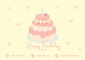 "HAPPY BIRTHDAY" GREETING CARD (WITH GIFT MESSAGE)